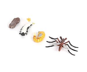 Generic Figurines du Cycle de Vie des Insectes, Jouet éducatif en Vinyle, Modèle de Croissance des Fourmis et des Moustiques, pour Enfants, Apprentissage, 4 Pièces (M4184 Moustique (31.6g))