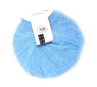 Generic Fil de Laine Mohair Pashm Angora Doux, Anti-boulochage, pour Chapeaux, Chaussures et Coussins, Matériau Confortable et Noble (08 bleu clair)