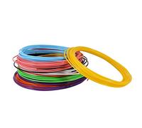 Generic Filament de Stylo D'imprimante 3D 10 Couleurs Rouleau de 5 M 1,75 Mm PLA ABS Matériau de Recharge de Stylo 3D avec 10 Couleurs Vives pour Stylos D' Artisanat (PLA)