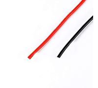 Generic Fils électroniques Toronnés Flexibles en Silicone 18 AWG, Durables, Résistants aux Hautes Températures pour Modèle de Moteur et Machine Industrielle, 2 Fils Noirs et 2 Rouges, 5 M