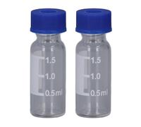 Generic Flacons en Verre de 2ml, 100 Pièces, avec Zone D'écriture et échelle pour Flacons de Tubes à Essai, Bouteilles en Verre Transparent