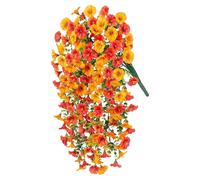 Generic Fleurs Artificielles Suspendues Décoration Florale Plante Décorative Arrangement Végétal Imitation Réaliste pour Toutes Saisons Approprié pour Mariag, Orange Jaune