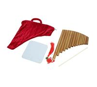 Generic Flûte de Pan 15 Tuyaux G clé Instrument à Vent Traditionnel Chinois Performance Stable pour les Débutants et les étudiants Couleur Naturelle (main droite)