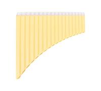 Generic Flûte de Pan ABS en pour un Apprentissage Facile, Idéale pour le Personnel Enseignant et les Débutants, Livrée avec un Sac de Transport rembourré (YELLOW)