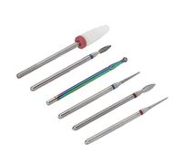 Generic Foret à Ongles en Céramique Haute Résistance Facile à Tourner pour les Artistes Débutants 6 Pièces pour Divers Besoins