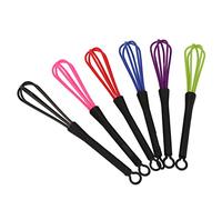Generic Fouet à Crème pour Coloration de Cheveux, 6 Pièces, Outil D'agitation en Plastique Durable pour Utilisation en Salon, Poignée Antidérapante pour un Mélange Facile