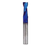 Generic Fraise en Spirale à Tige de 3/8 Po, Tige de 3/8Po, Longueur de Coupe de 1-1/4Po avec Revêtement Bleu Nano, Fraise en Bout CNC en Acier Tungstène à 2 Cannelures pour Mortaiser le