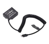 Generic Fuji NP-W126 Faux Port de Batterie de Type C Entièrement décodé pour Appareils Photo XT1/XT2/XT3, Alimentation Stable pour Les Photographes, Plastique, Noir