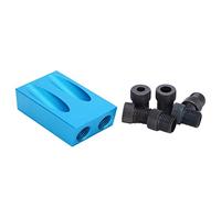 Generic Gabarit de Trou de Poche pour Perceuse D'angle 15 °, Ensemble de 7 Pièces pour une Création Parfaite de Joints en Bois avec un Design Léger