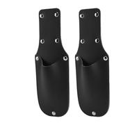 Generic Gaine de Sécateur de Jardin, Support de Pochette Polyvalent en Cuir PU pour Sécateur et Ciseaux Portables 2 Pièces Noir