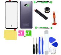 Generic Galaxy S8/S8 Plus Écran Tactile Avant Arrière Boîtier en Verre Porte Outils de Remplacement avec Pièces d'Objectif Caméra pour Samsung Galaxy S8/S8 Plus + Outils pour Samsung Galaxy S8