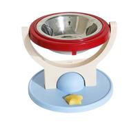 Generic Gamelle murale pliable 2 en 1 pour chat - Hauteur réglable