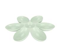 Generic Gamelle pour Chat de qualité Alimentaire, 6 Grilles, Conception en Forme de Pétales de Fleurs pour Un Temps d'alimentation Facile pour Les Chats, 41,5x41,5 Cm (Green)