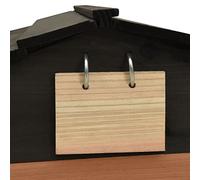 Generic Garage pour Tondeuse à Gazon en Bois, Bois de Sapin Noir et Blanc 78x74x54 Cm, Protégez Votre Aide dans Le Jardin de la Pluie et des Rayons, Accès Facile avec Grande Ouverture (Noir et