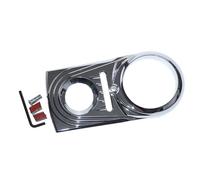 Generic Garniture chromée pour tableau de bord de moto Softail et Dyna, lunette de compteur de vitesse