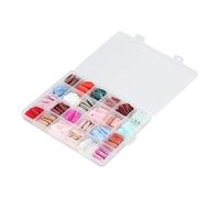 Generic Generic 576 Pcs Cercueil Faux Ongles Brillant Couverture Complète Multi Taille Ballerine Faux Ongles Fabriqués avec Matériau ABS, Adaptés aux Mariages, Bals, Rendez-Vous et Halloween