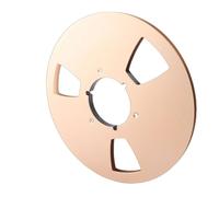 Generic Generic Bobine de Ruban Professionnelle en Alliage D'aluminium de 10,5 Pouces avec 3 Trous de Résistance au Vent pour la Réparation des Magnétophones, applicabilité Universelle (GOLD) (GOLD)