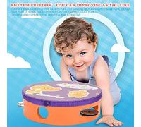 Generic Generic Cloche de Tambourin Portative en Bois Compacte, Jouet de Percussion Musicale Plink Mélodieux pour Enfants, adapté à Toutes les Activités (Toutes les fleurs fleurissent) (les