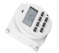 Generic Generic Minuterie électrique Programmable Durable avec Bouton-poussoir Confortable, 16 Fois Marche-arrêt, 12 V, Blanc, 2,36 X 2,40 Pouces, 1 Pièce pour le Contrôle des Feux de Route