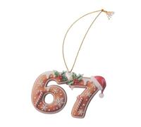 Generic Generic Ornement Suspendu Drôle de Noël Numéro 6 7, Décoration de Fête de Vacances, Idée de Cadeau Unique pour Les Amis (Modèle D) (Modèle C)