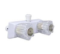 Generic Generic Robinet de Douche à Double Bouton pour Camping-car, Inverseur de Valve Durable pour Camping-car, Bateau, Commutation Facile pour Pomme de Douche ou à Main, Matériau ABS