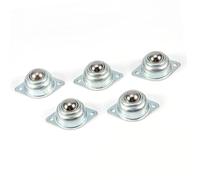 Generic Generic Roulement à Billes de Transfert Universel, Roulement Flexible pour Rouleau de Convoyeur, Fer zingué, 5 Rouleaux à Billes en Acier nickelé de 15 Mm pour Système de Traitement