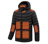 Generic Gilet Chauffant pour Homme/Femme, 3 Niveaux De Température Gilet Chaud Chauffant Électrique, Lavable en Machine Veste Chauffante, Veste Chauffante pour Extérieur,Black,2XL