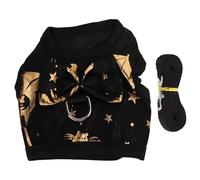 Generic Gilet de Laisse de Harnais de Lapin en Nylon Doux, Sangle de Poitrine Réglable, Idéal pour Les Petits Animaux avec Laisse de Chat, Plus d'applicabilité, Jolis Motifs (L)