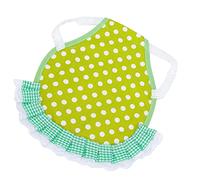 Generic Gilet de Poulet Beau Tablier en Dentelle élastique pour la Protection du Dos des Volailles, Tissu Confortable, Taille 20x20 Cm, Idéal pour Les Poules et Les Canards (Points Verts et Blancs)