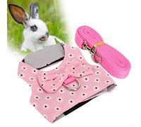 Generic Gilet Harnais pour Lapins avec Laisse Douce et Confortable pour Petits Animaux en Tissu-Design Mignon, Taille S, M, L (M)