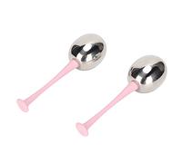Generic Globes de Glace de beauté, Massage Rafraîchissant, Réduit les Poches, élasticité de la Peau, pour L'éclairage du Visage, 2 Pièces (poignée rose)