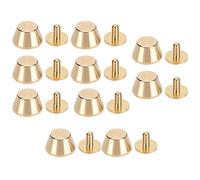 Generic Goujon Plat en Laiton, Pieds en Laiton, Rivet à Tête de Clou pour Sac à Main en Cuir, Sac à Main, Bagage, Durable et Résistant à la Corrosion, Décorez le Fond de Votre