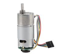 Generic Grand Moteur à Engrenages de Torsion avec Encodeur, Moteur de Réduction de Vitesse à Couple élevé 12 V/24 V pour Appareils et Appareils Intelligents, Construction Métallique (12V, vitesse de