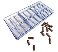 Generic Grand moule à chocolat long en polycarbonate, moule à bonbons en polycarbonate, moule à dessert en polycarbonate transparent, démoulage facile, moule cylindrique de qualité alimentaire