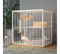 Generic Grand parc d'intérieur et d'extérieur pour chat - Niche polyvalente pour petits animaux, chiots, chatons et lapins