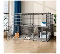 Generic Grand parc pour chat - Enclos pour chat intérieur/extérieur pour chatons, chiots et petits animaux - Niche durable et cage pour furet