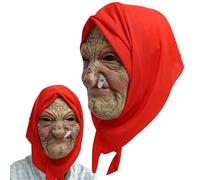 Generic Granny Headgear - Couvre-tête en latex pour les fêtes anciennes et féminines - Accessoires de cosplay respirants pour adultes, anniversaires, fêtes de festival