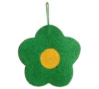Generic Griffoir rond en sisal pour chat, durable, ne perd pas ses poils, fournitures pour animaux domestiques, protection de canapé (fleur verte)