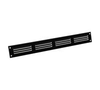 Generic Grille d'aération en métal Noir 400 x 50 mm 16 x 2