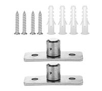 Generic Guide de Plancher de Rouleau de Porte de Grange en Acier Inoxydable 2 Pièces, Glissement Lisse et Robuste pour Portes en Bois, Portes Coulissantes 1,9x0,7x0,6 Pouces