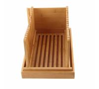 Generic Guide de Tranchage de Pain en Bambou, Machine à Trancher le Pain Pliable, coupé Uniformément et Rapidement pour le Fait Maison, Matériau en Bambou Naturel