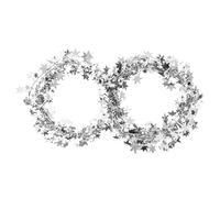 Generic Guirlande de Petites étoiles en Fil de Fer, Fournitures Artisanales, Décorations de Noël DIY, Bleu Rose Rouge, 7.5m (Silver)