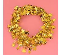 Generic Guirlande de Petites étoiles en Fil de Fer, Fournitures Artisanales, Décorations de Noël DIY, Bleu Rose Rouge, 7.5m (Gold)