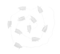 Generic Guirlande de Plafond de Mariage 10 Grues Origami en Papier Blanc, Design Japonerie Raffiné, Facile à Suspendre, pour Décorations Shower et Fêtes