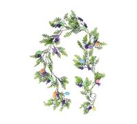 Generic Guirlande d'oeufs de pâques artificiels, guirlande de fleurs de pâques, couronne de printemps, œuf Floral, guirlande, b