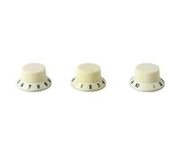 Generic Guitare électrique Basse 3 Pièces Boutons Rotatifs Gravés Remplacement du Contrôle de la tonalité du Volume pour un Remplacement Direct, adapté aux Amateurs de Guitare (Bouton Ivoire