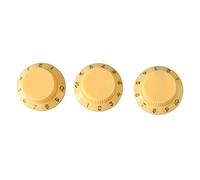 Generic Guitare électrique Basse 3 Pièces Boutons Rotatifs Gravés Remplacement du Contrôle de la tonalité du Volume pour un Remplacement Direct, adapté aux Amateurs de Guitare (Bouton jaune en