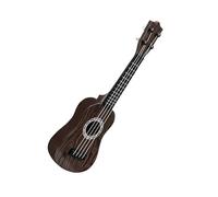 Generic Guitare pour Enfants, Plastic Educational Cartoon Pattern 4 Ukulélé Strings for Children for Children (Modèle de Grains en Bois Profond)