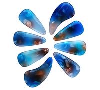 Generic Guzheng Lot de 8 Cure-ongles en Silicone élastique en Polymère Facile à Installer et à Enlever pour les Joueurs de Guzheng (Couleur des marées)