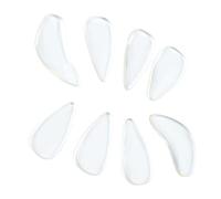 Generic Guzheng Lot de 8 Cure-ongles en Silicone élastique en Polymère Facile à Installer et à Enlever pour les Joueurs de Guzheng (Transparent)